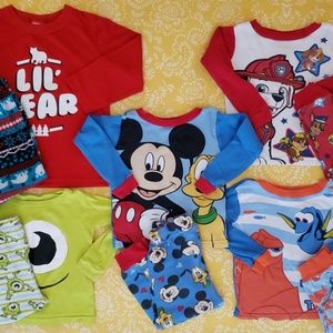 12-24 mos Long Sleeved Long Pants Boys Pajamas Lot